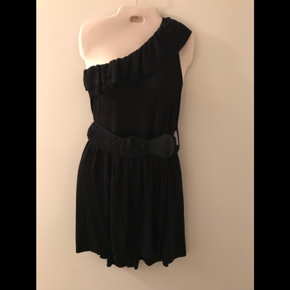 Black One Shoulder Tunic/Dress